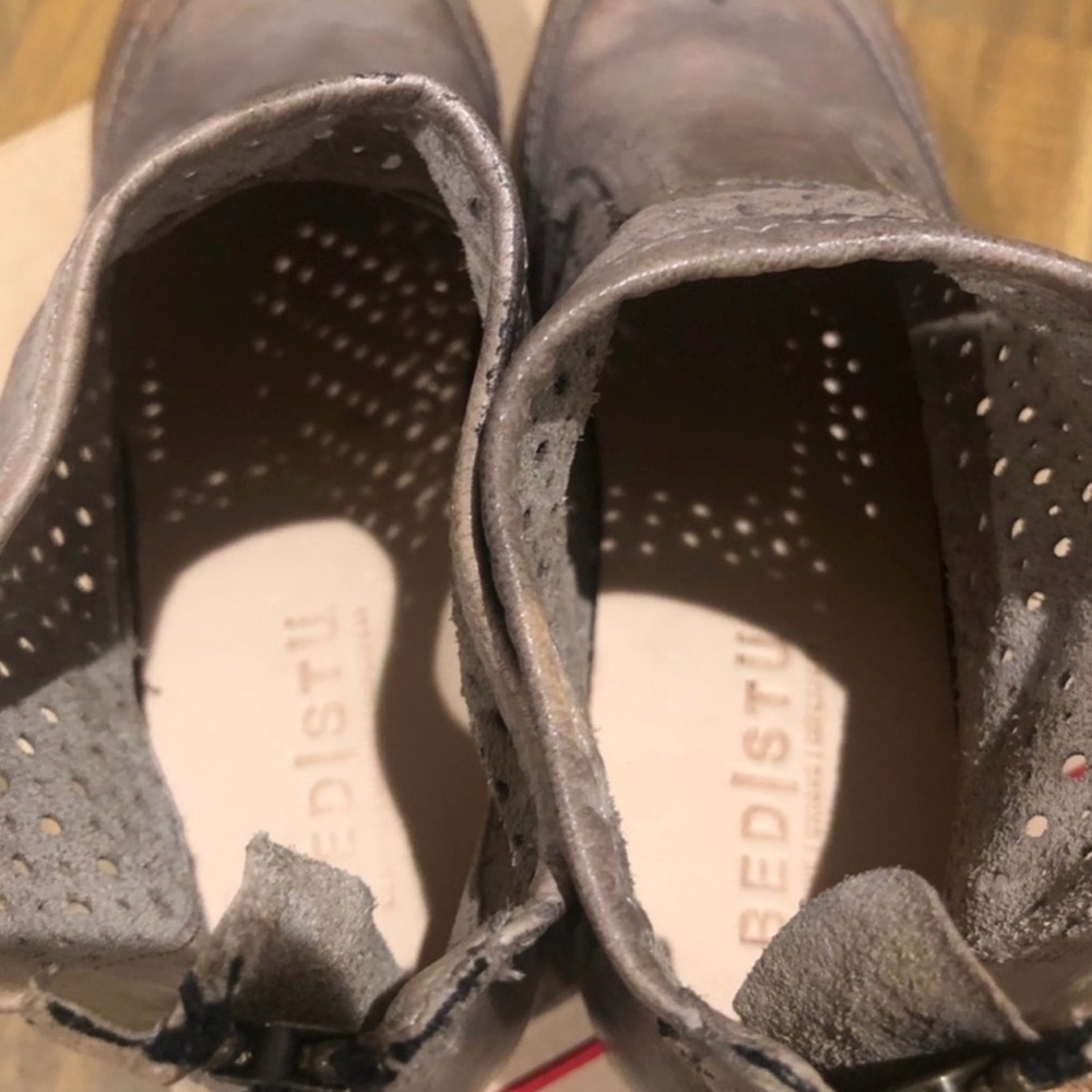 BED|STU Taupe Perforated Ankle Booties - Picture 5 of 6